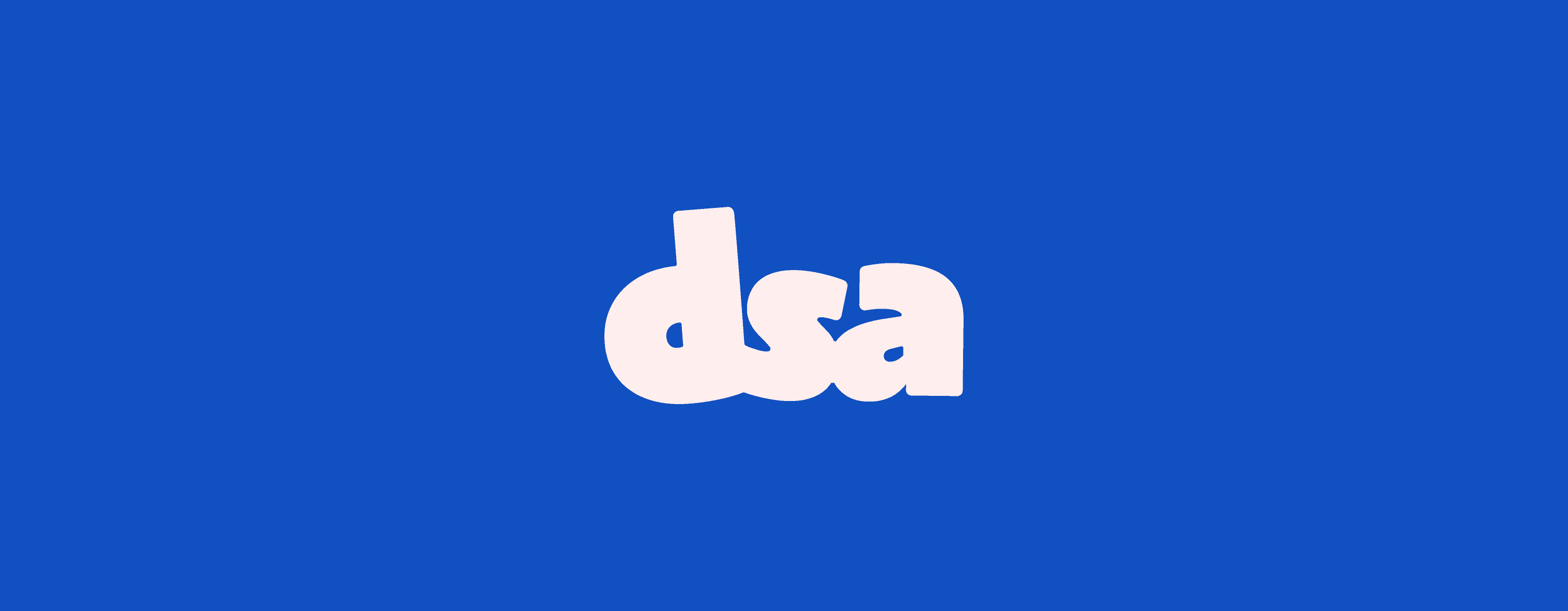 DSA wordmark on a blue field