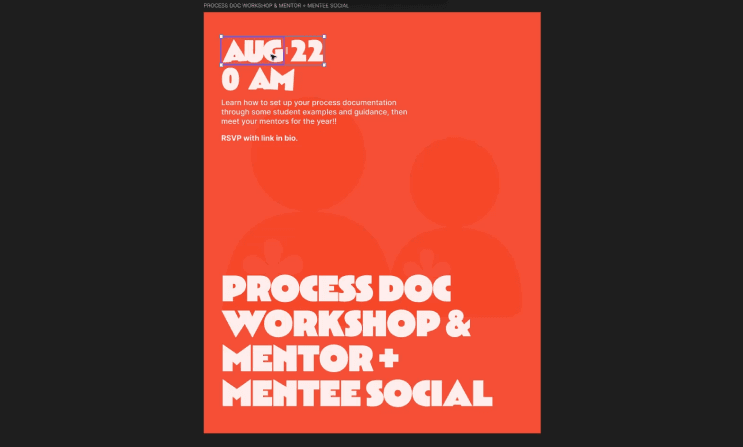 DSA Instagram post for a process documentation workshop